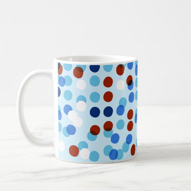 Caneca De Café Padrão sem costura com ornamento de rabisco de abs (Esquerda)