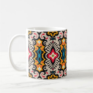 Caneca De Café Padrão sem costura com ornamento paisley