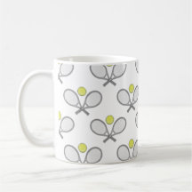 Padrão Sem Costura de Tênis - Raquete e Bola em Br