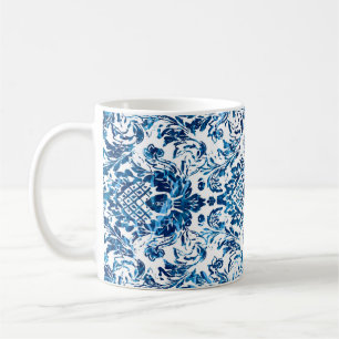Caneca De Café Padrão sem costura geométrico com texto em tons de