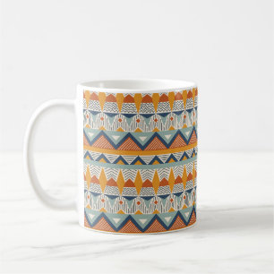 Caneca De Café Padrão sem costura no estilo navajo