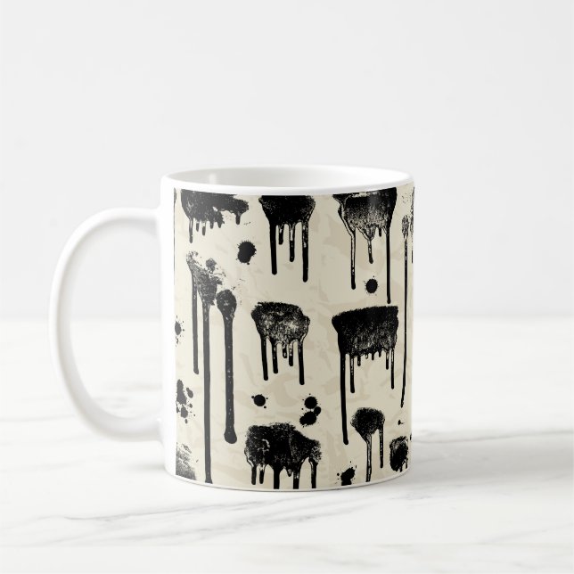 Caneca De Café padrão sem falhas do abstrato ink Splatters (Esquerda)