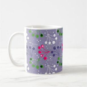 Caneca De Café Padrão simples de baga multicolorido retrô anos se