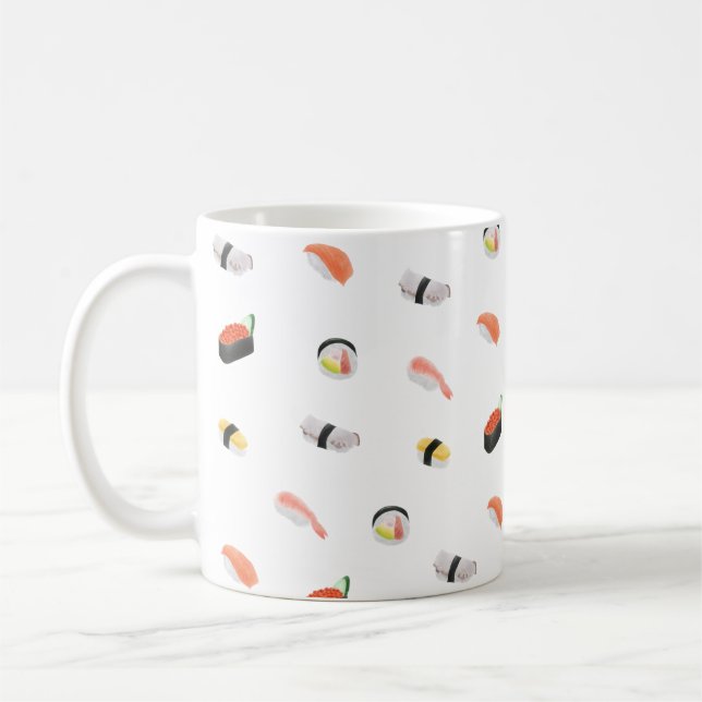 Caneca De Café Padrão Sushi Japonês (Esquerda)