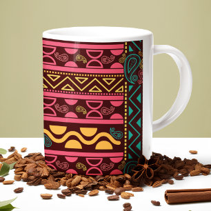 Caneca De Café Padrão Tradicional Tribal