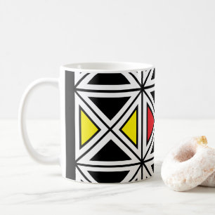Caneca De Café Padrão Tradicional Tribal Étnico Geométrico