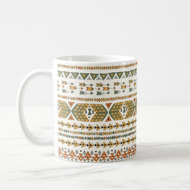 Caneca De Café Padrão tribal sem descontinuidades 3 (Esquerda)