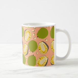 Caneca De Café Padrão Tropical de Colza de Verão - Fruta exóti