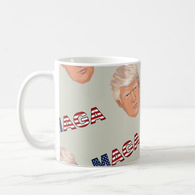 Caneca De Café Padrão Trump MAGA (Esquerda)