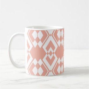 Caneca De Café Padrão uniforme de abstrato de cor rosa de flor de