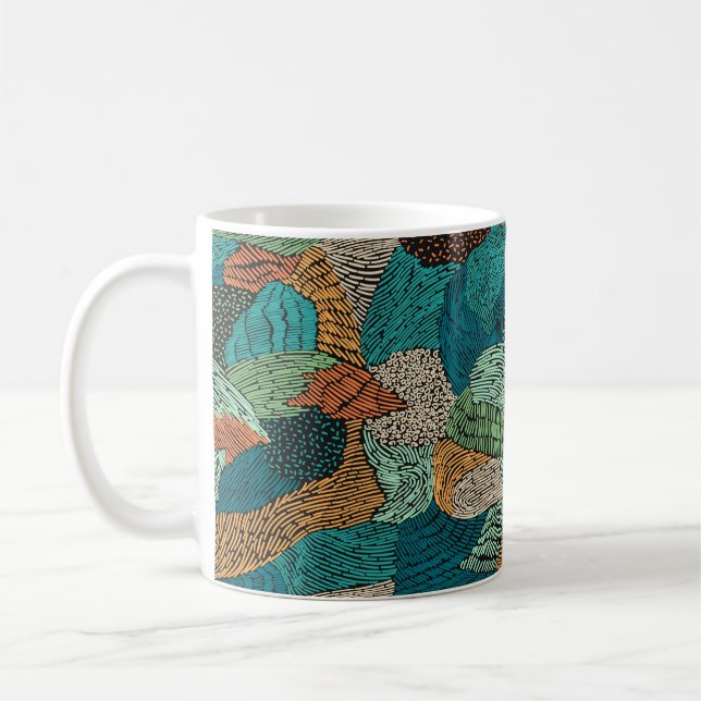 Caneca De Café padrão uniforme de abstrato. Grunge design (Esquerda)