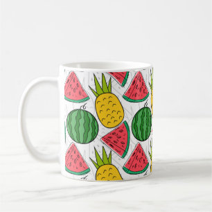 Caneca De Café padrão uniforme de fruta Padrão da superfície da
