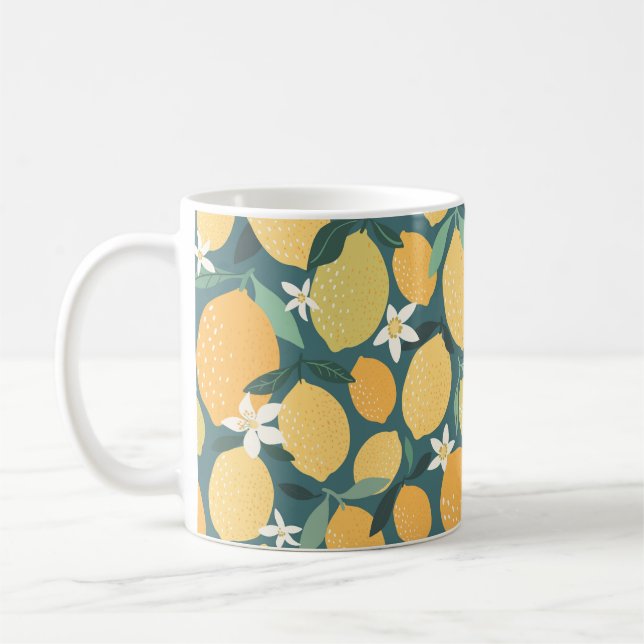 Caneca De Café Padrão uniforme de frutas de limão (Esquerda)