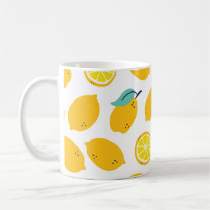 Caneca De Café Padrão uniforme de frutas de limões