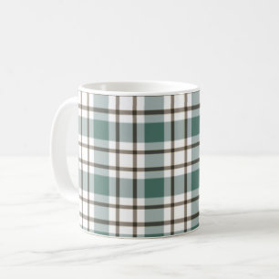 Caneca De Café padrão verde de tartã claro