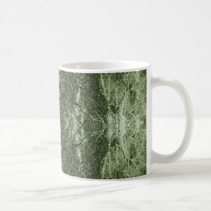 Caneca De Café Padrão verde em árvore silenciada