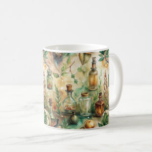 Caneca De Café Padrão Vintage de Garrafas Apóticas (2)