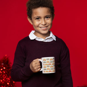 Caneca De Café Padrão Vintage Multicolor Cars