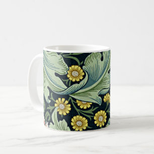Caneca De Café padrão vintage William Morris, Leicester,