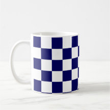 Padrão Xadrez Azul Marinho e Branco