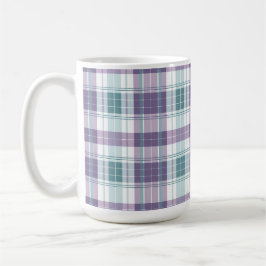 CANECA DE CAFÉ PADRÃO XADREZ PÁSCOA ROXO E VERDE