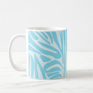Caneca De Café Padrão Zebra Azul