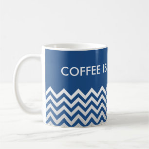 Caneca De Café Padrão ZIGZAG - gradientes de cinza + seu backgr.