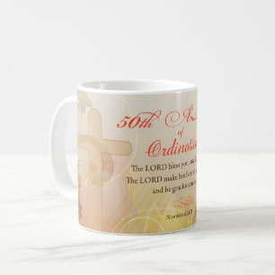 Caneca De Café Padre, 50º Aniversário da Bênção da Ordenação