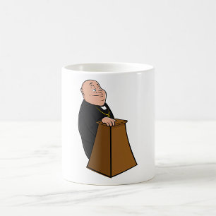 Caneca De Café Padre De Pé Em Um Pulso