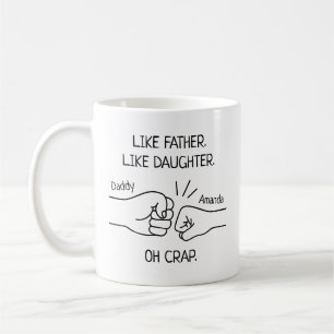 Caneca De Café Padre Engraçado Filha Pica Pé Desenhando