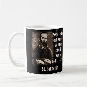 Caneca De Café Padre Pio Franciscano Santo católico