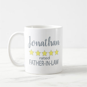 Caneca De Café Padre-sogro classificado com 5 estrelas