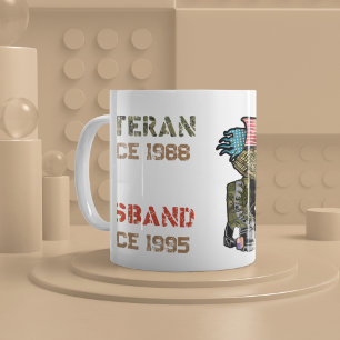 Caneca De Café Padre Veterano Marido Pai Avô Família Presente