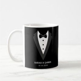 Caneca De Café Padrinho de casamento Personalizado Preto