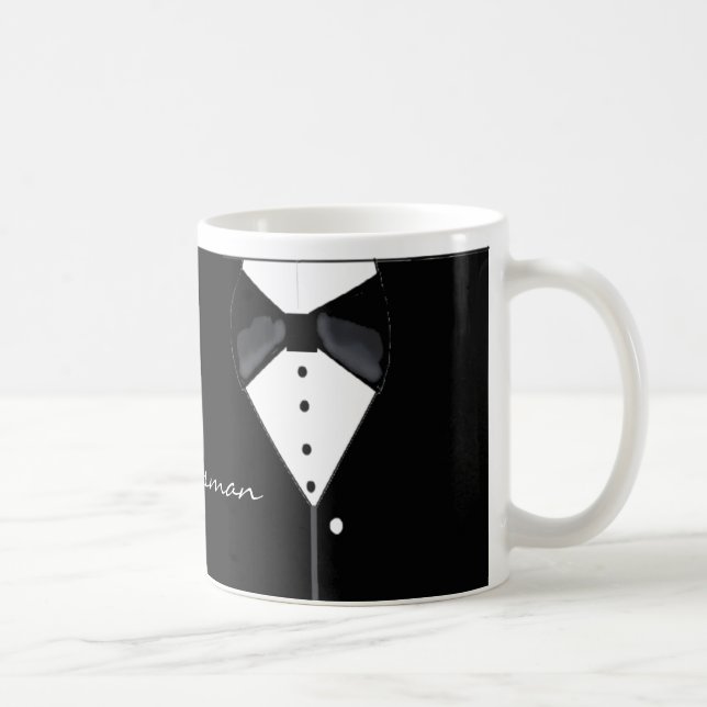Caneca De Café Padrinho de casamento Tuxedo (Direita)