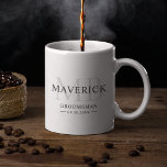 Caneca De Café Padrinhos de casamento Dotados Monogramas Iniciais<br><div class="desc">Esta caneca de café com padrinho de casamento monograma com na moda apresenta os nomes dos padrinhos de casamento, as iniciais, o título e a data escritos numa moda, a tipografia minimalista das cinzas. Basta adicionar os nomes dos padrinhos de casamento, suas iniciais, título e data na seção personalizar para...</div>