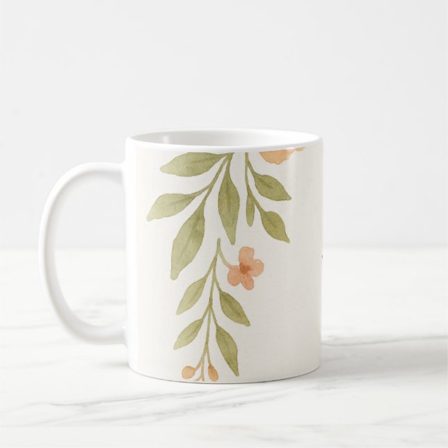 Caneca De Café Padrinhos de casamento Russos de Flor Selvagem (Esquerda)