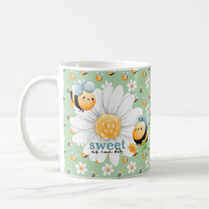 Caneca De Café Padrões de Abelhas de Mel Bonito Personalizados