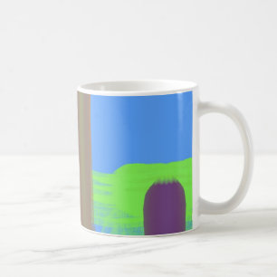 Caneca De Café Padrões de Arte Cor Laranja Azul Café ou Chá
