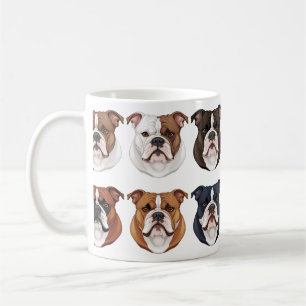Caneca De Café Padrões de buldogue americanos