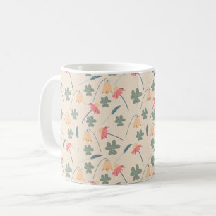 Caneca De Café Padrões de enterramento em Pastel Color