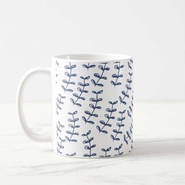 Caneca De Café Padrões de fazenda Neutros Cujos Cantos, Saídas Do (Esquerda)