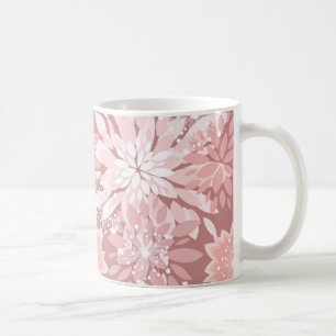 Caneca De Café padrões de flora rosa-primavera