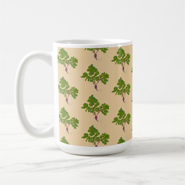 Caneca De Café Padrões de jardinagem das plantas de nabos de agri (Esquerda)