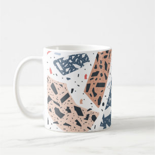 Caneca De Café Padrões de mão sem costura de mármore do pavimento
