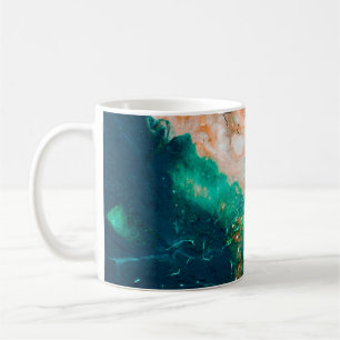 Caneca De Café Padrões Fantásticos de abstrato de Cores e Tintas