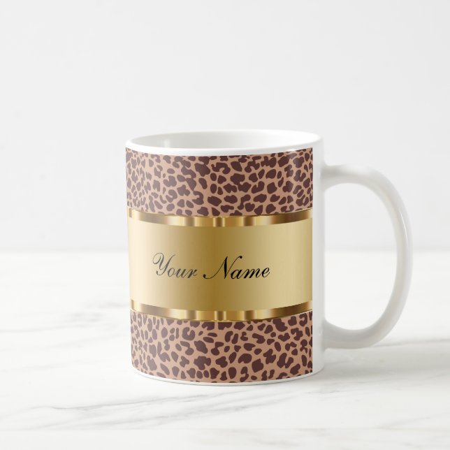 Caneca De Café Padrões Leopard de Mugs de Café (Direita)