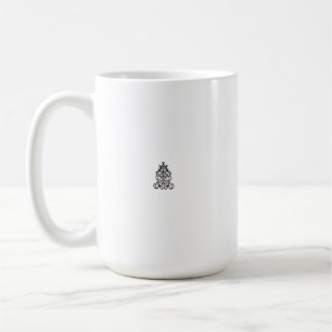 Caneca De Café Padrões ornamentais em preto e branco impressionan
