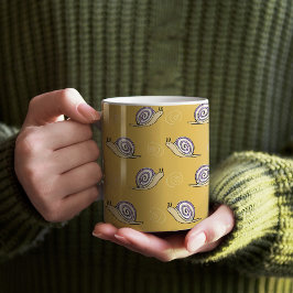 Caneca De Café Padrões para unhas e espirros ilustrados