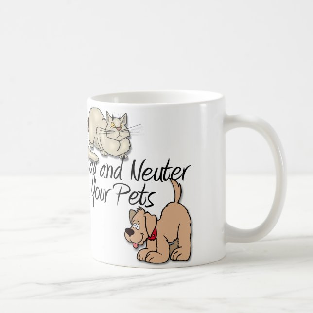 Caneca De Café Pagar e Neutralizar os seus animais (Direita)